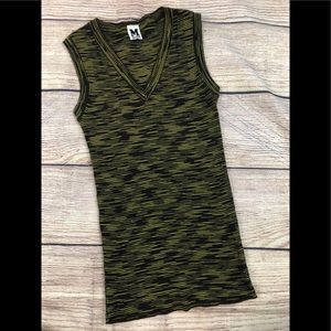 Missoni black yellow marled sleeveless top S